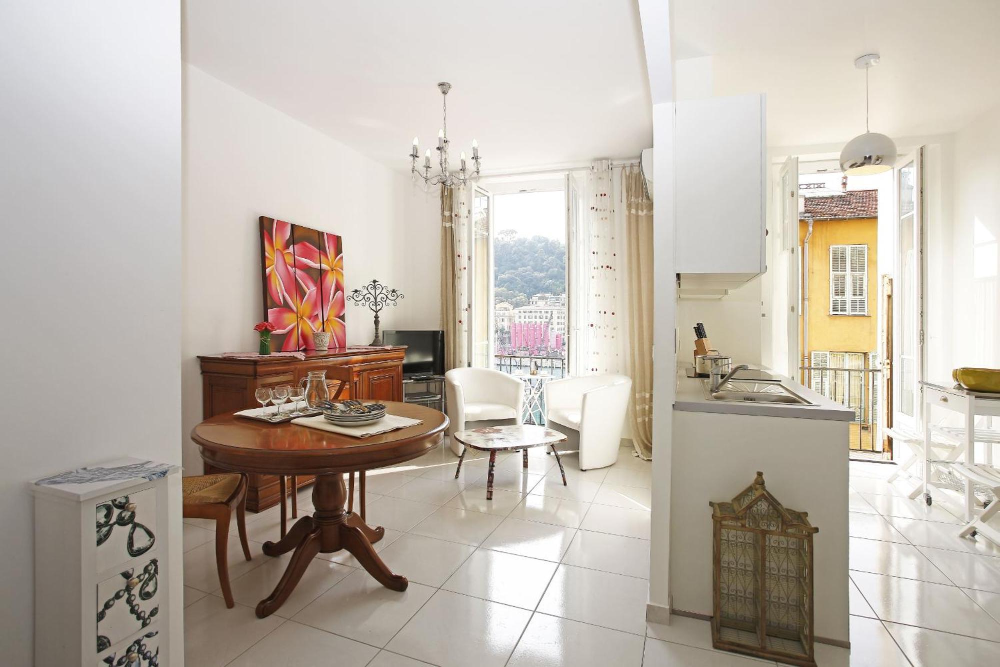 Aigue-Marine - Superbe Appartement Vue Mer 4 Personnes Au Port De นีซ ภายนอก รูปภาพ